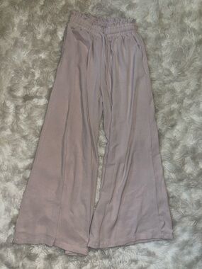 SHEIN Blush Pink Wide Leg Paperbag Waist Pants